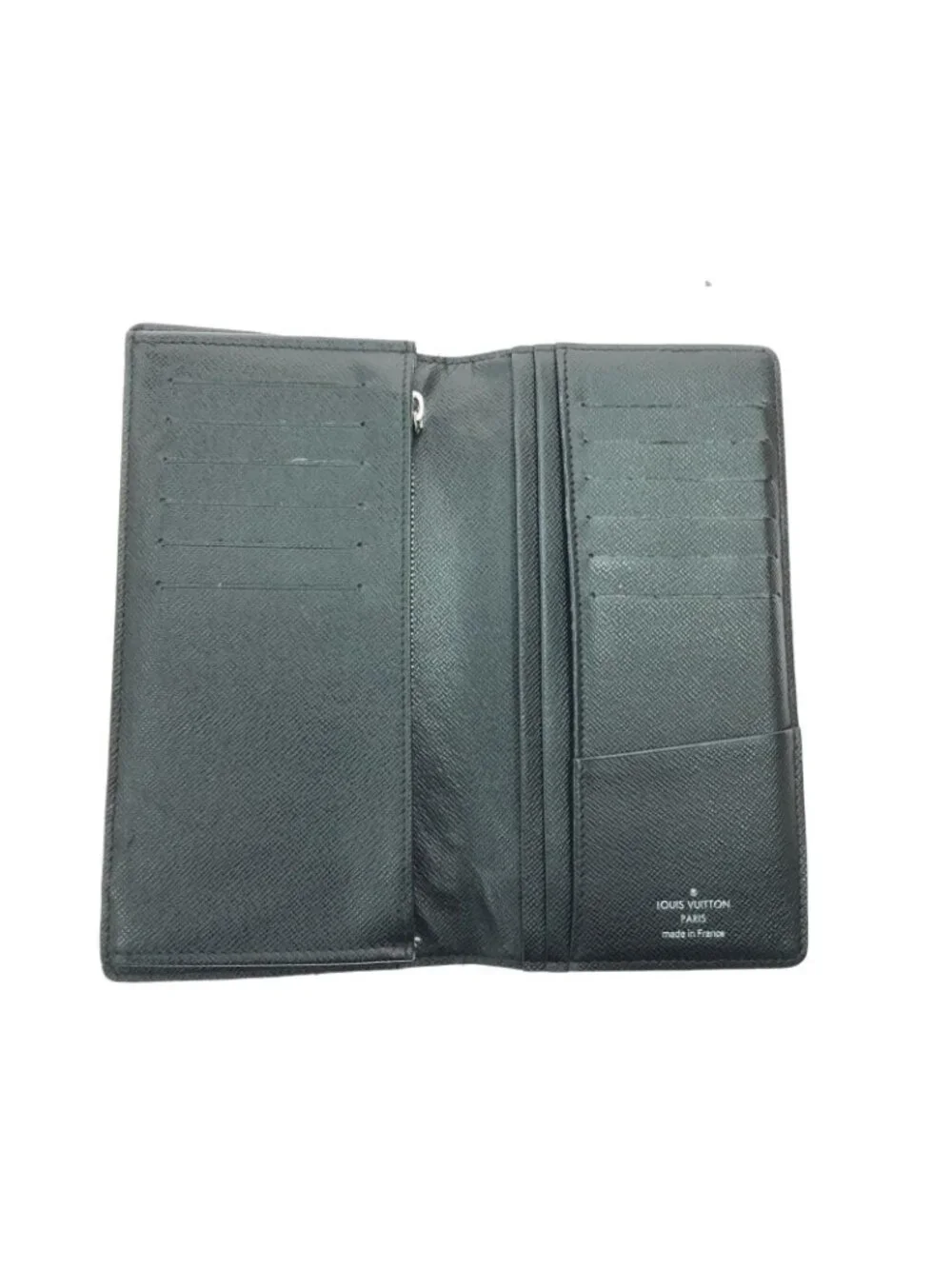Louis Vuitton Long Bifold Wallet Damier Portefeuille Brazza Black